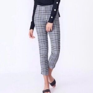 Anthropology Striped Checkered Trousers